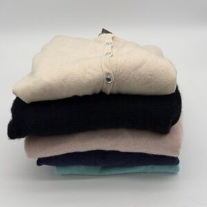 Lot of 5 Silk Cashmere FLAWED Multi-Colored Sweater Different Sizes Crafts Knit